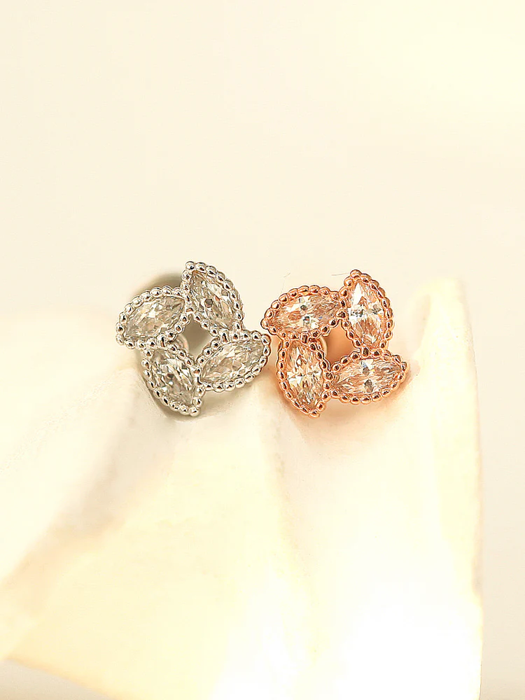 Square Marquise cartilage earring - Image 2