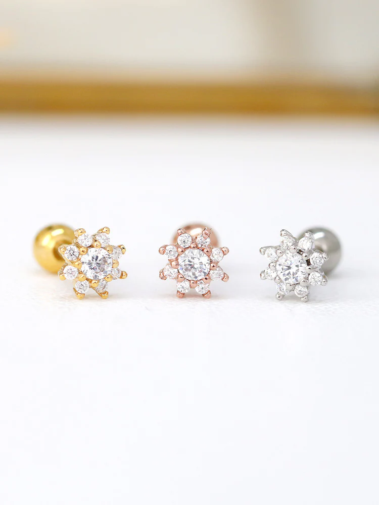 Sun Flower Ear Piercing - Image 2