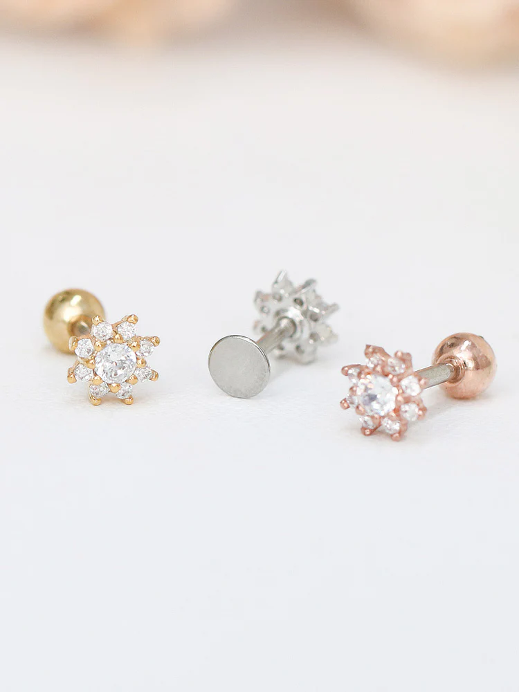 Sun Flower Ear Piercing - Image 4