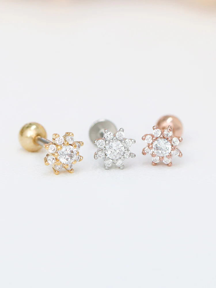 Sun Flower Ear Piercing - Image 5