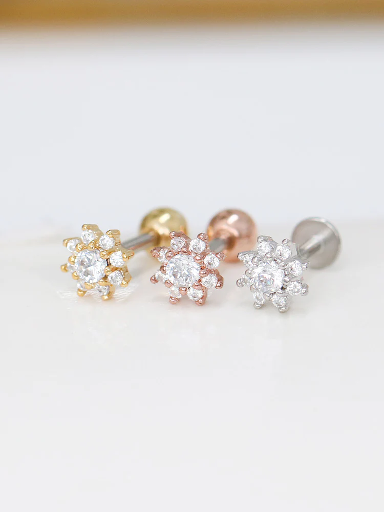 Sun Flower Ear Piercing - Image 6