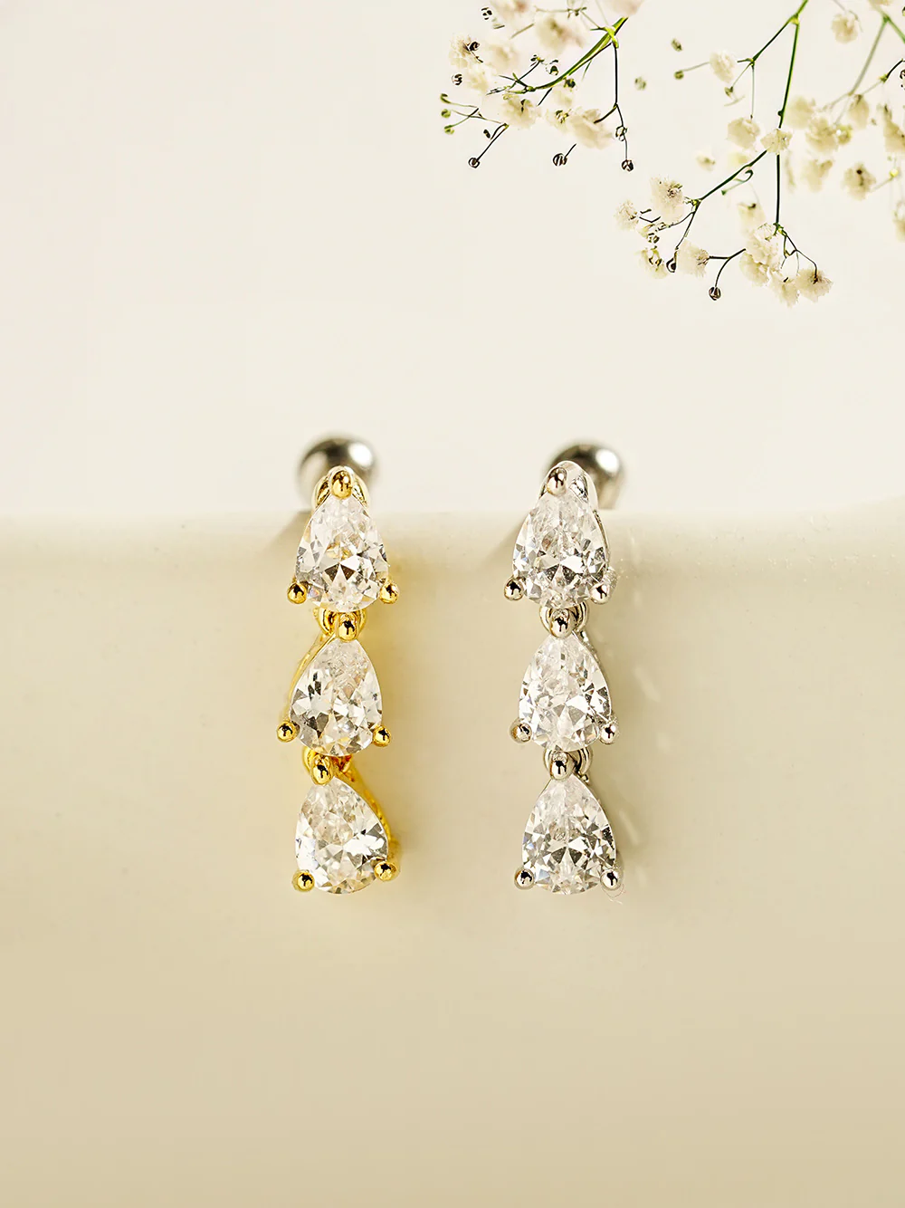 Tear Cubic Drop Cartilage earring