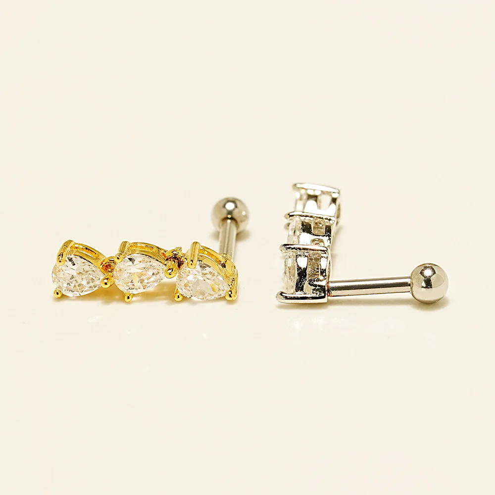 Tear Cubic Drop Cartilage earring - Image 4