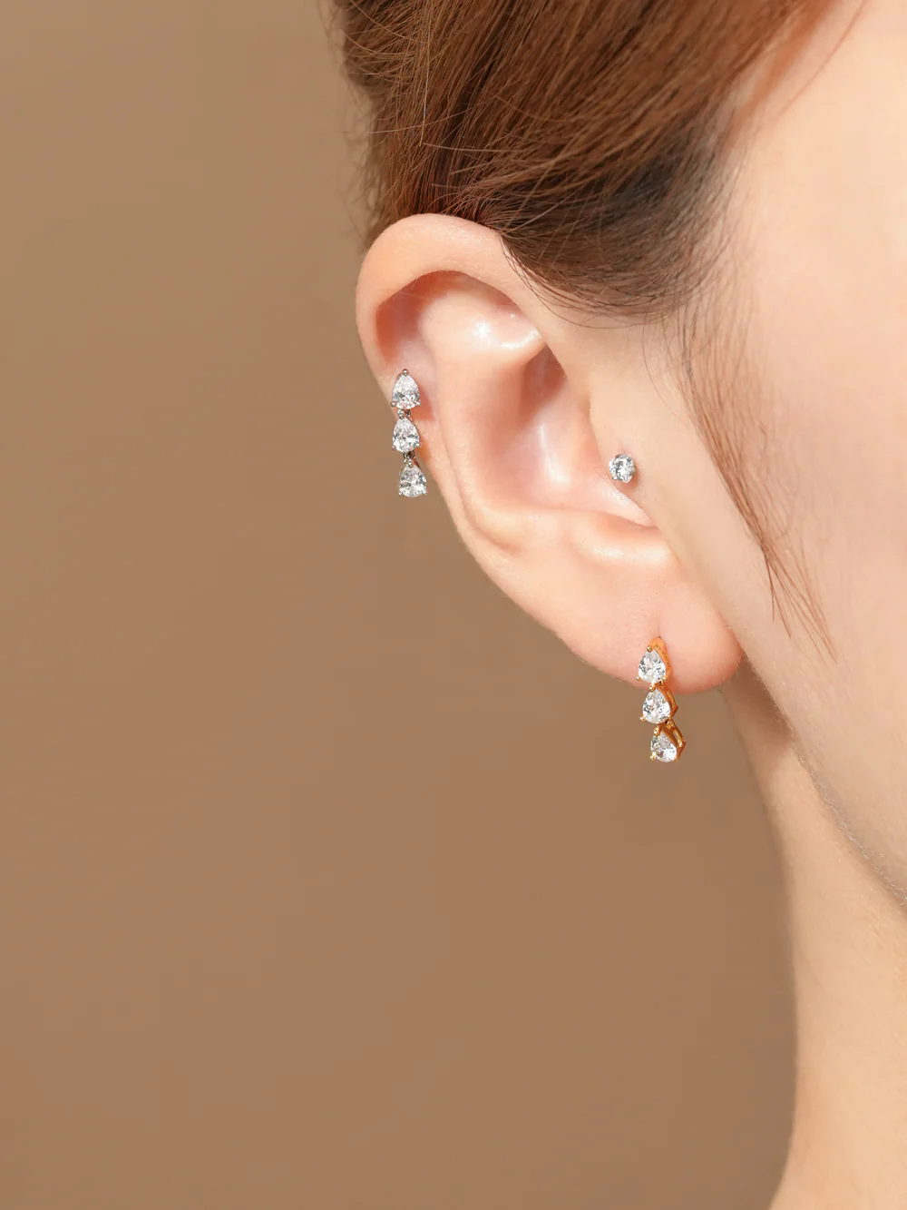 Tear Cubic Drop Cartilage earring - Image 7