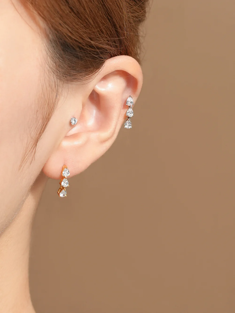 Tear Cubic Drop Cartilage earring - Image 9