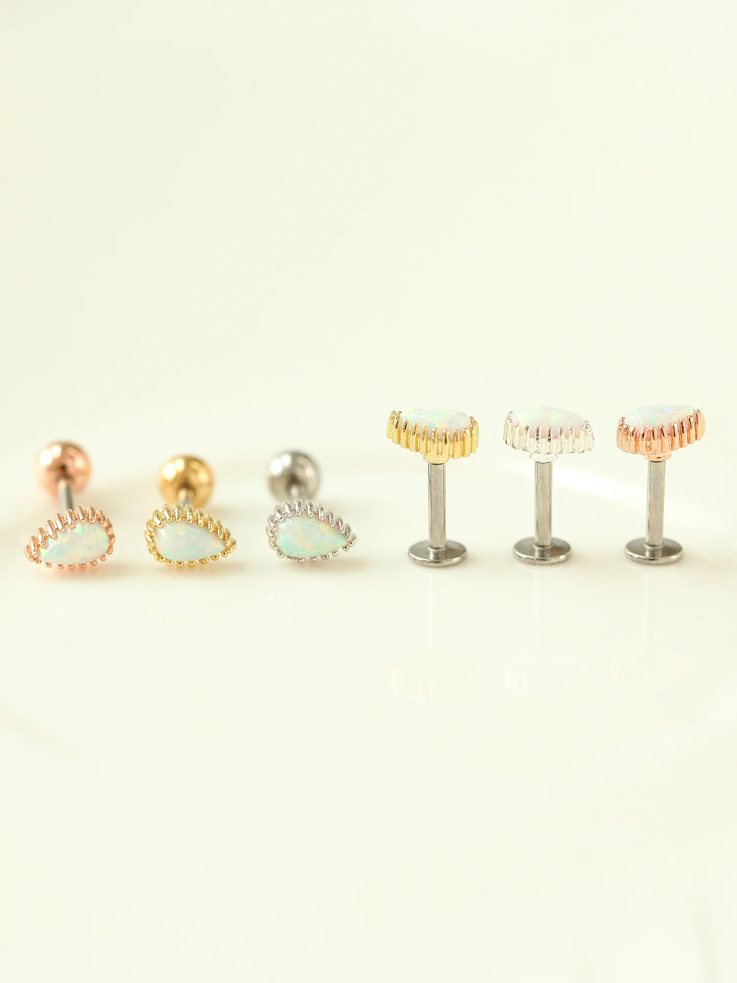 Teardrop Opal Cartilage earring - Image 3