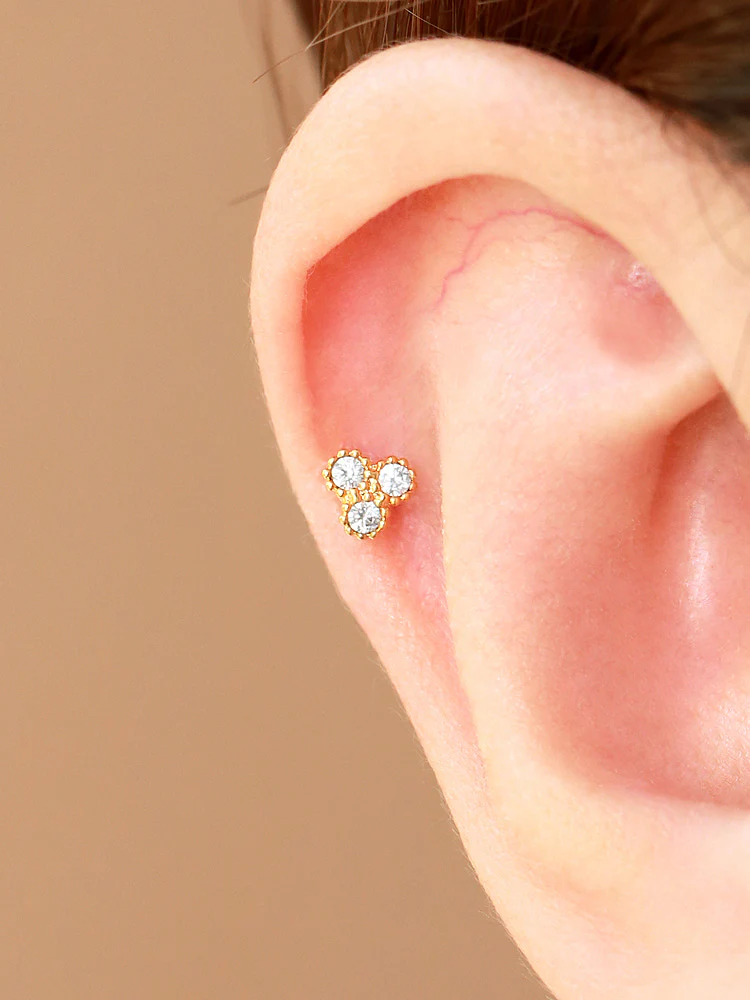 Tiny Trio Cartilage earring - Image 6