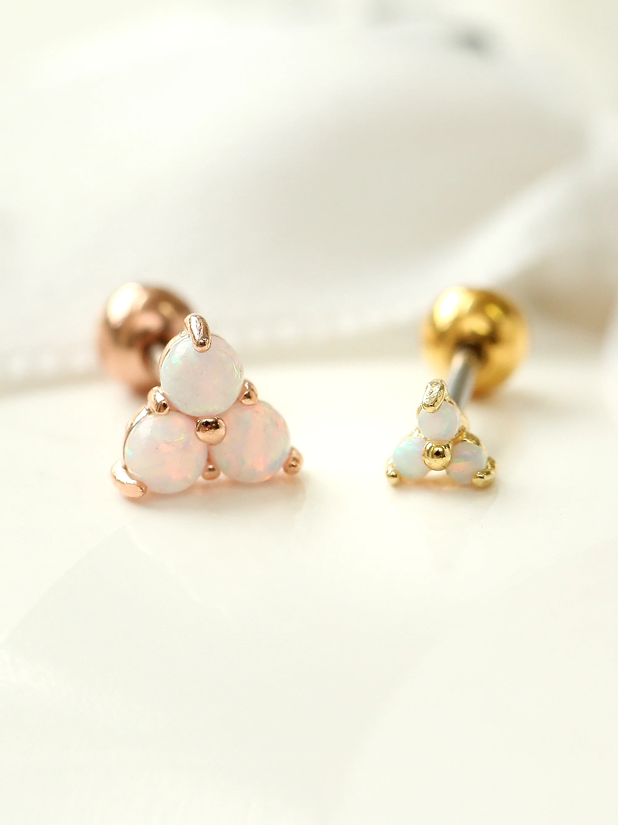 Triple Opal Cartilage earring