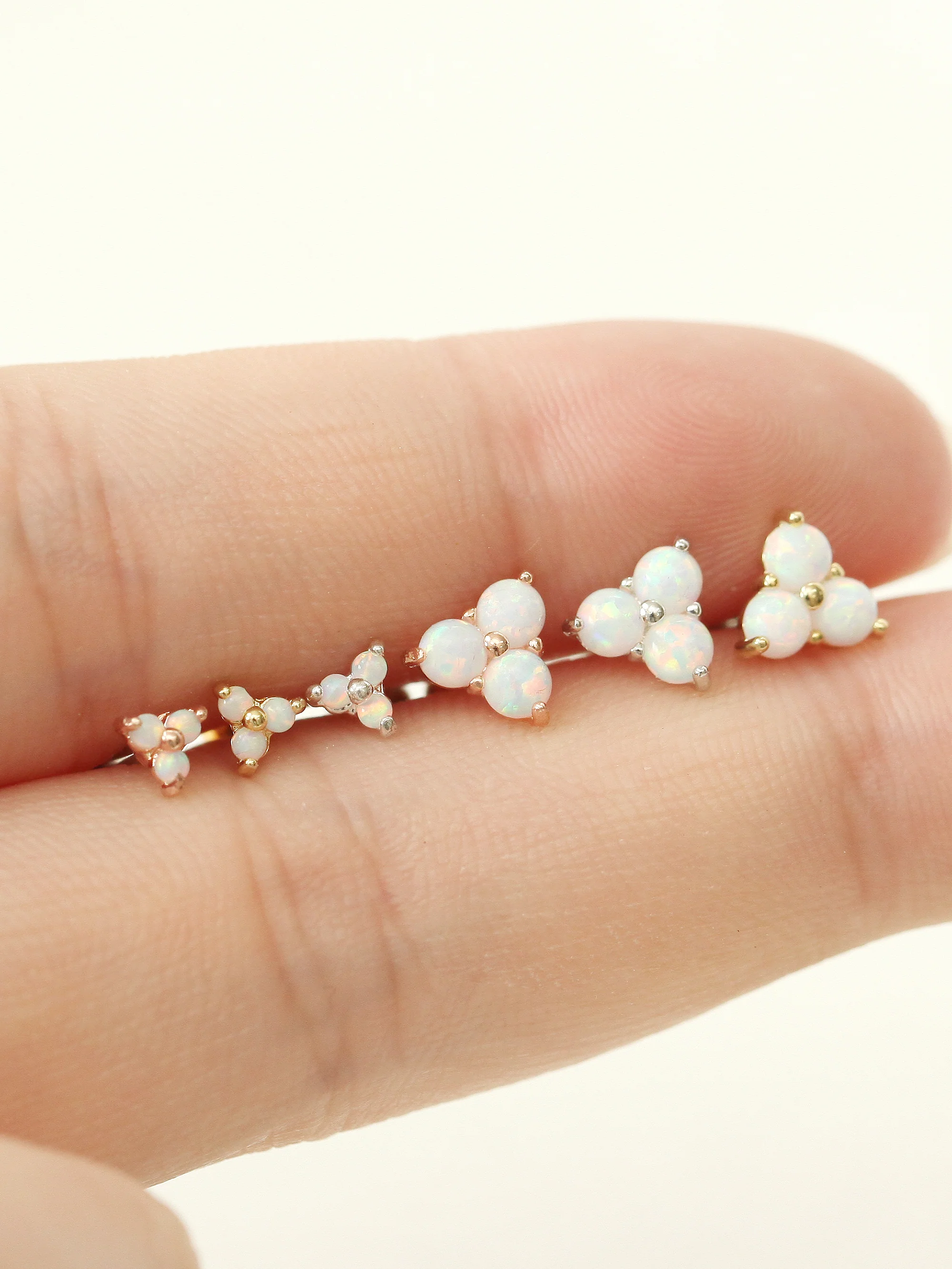 Triple Opal Cartilage earring - Image 3