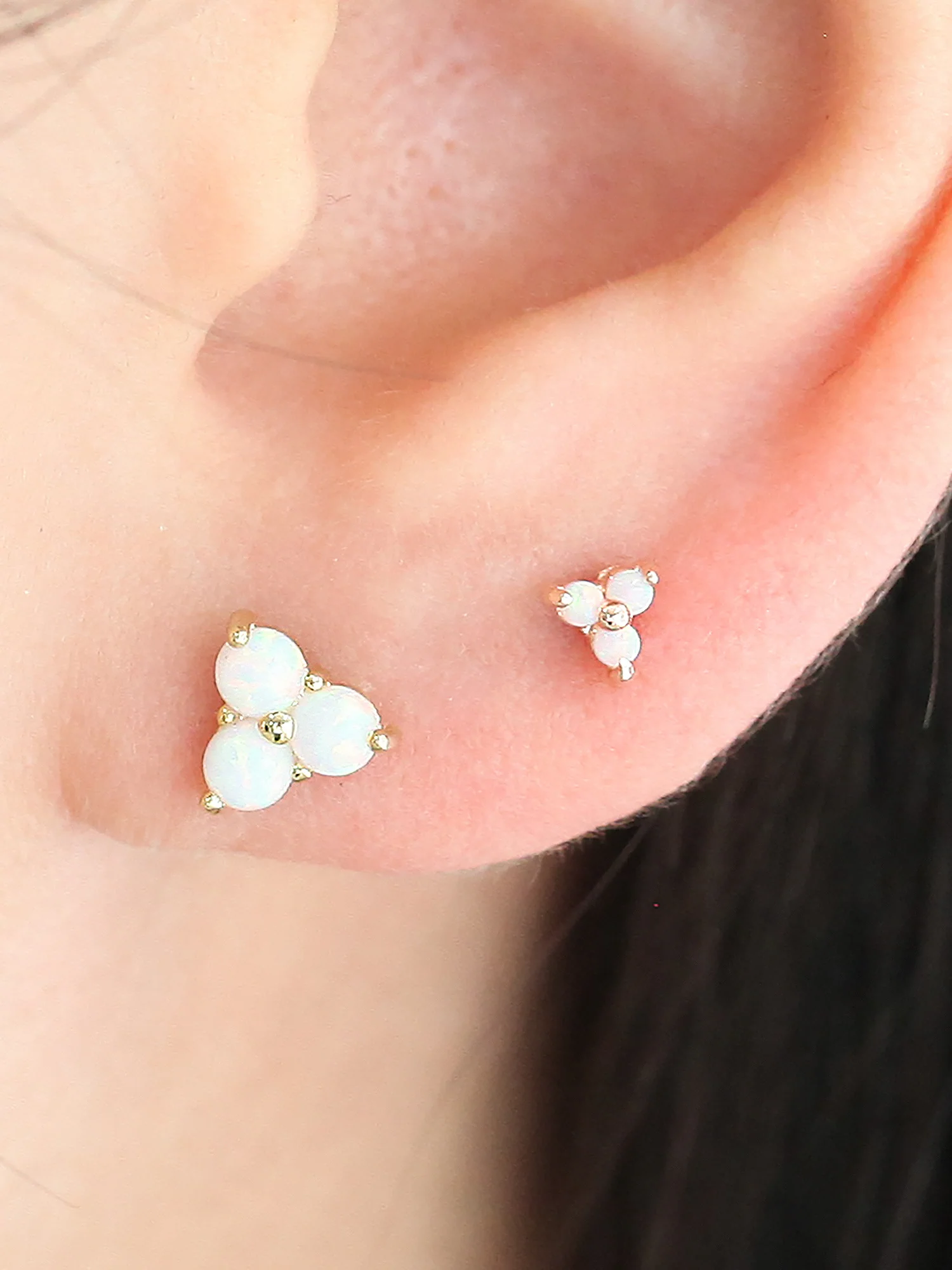 Triple Opal Cartilage earring - Image 4