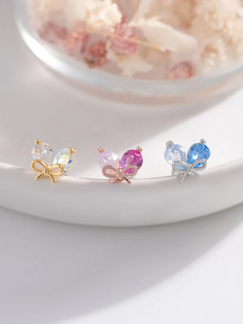 Twin Heart Cartilage Ear Piercing 18G16G - Image 2