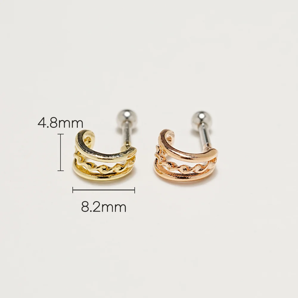 Wave Sauce Cartilage Ear Piercing 16G - Image 3