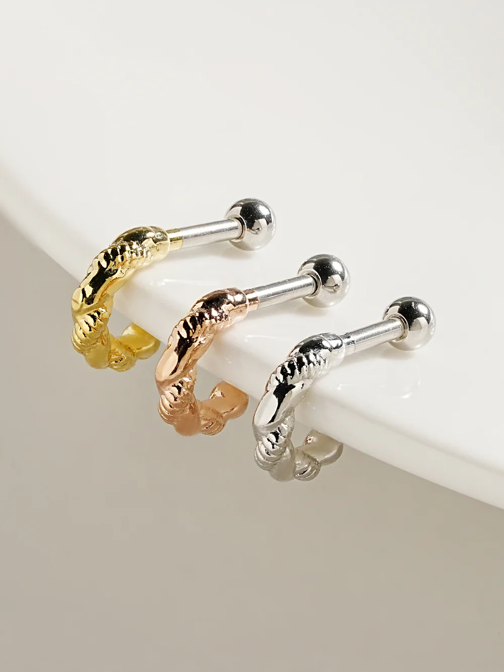 Western Pattern Cartilage Ear Piercing 16G